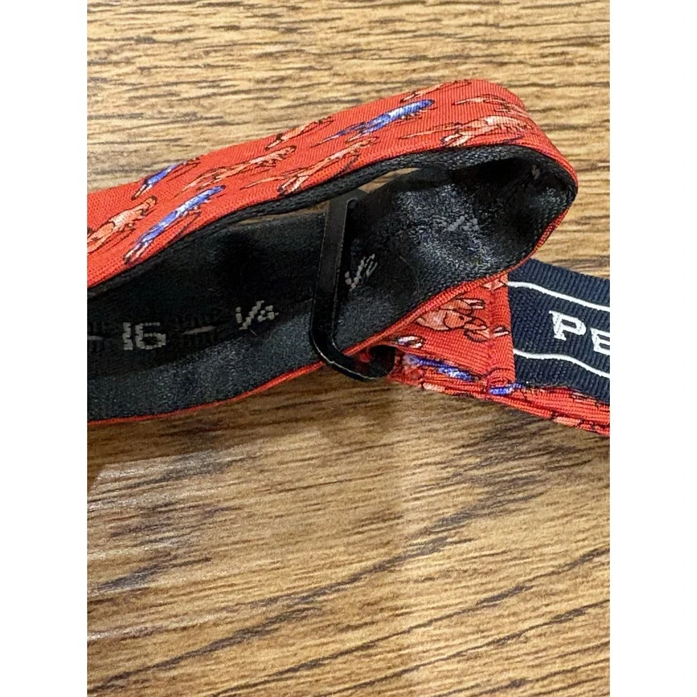Pelican Coast Mens Silk Bow Tie  Novelty Self Tie Crawfish Red Lobster Bowtie